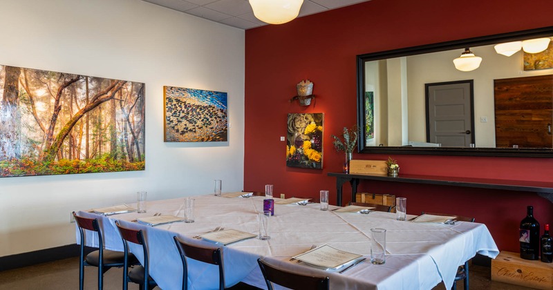 Interior, table for multiple people