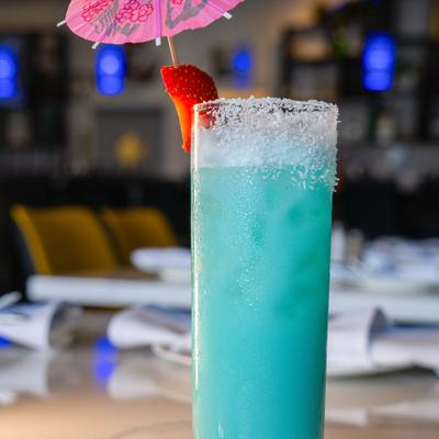 Blue Hawaiian cocktail.