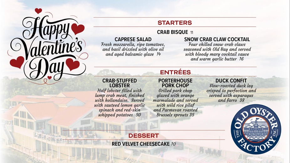 Valentine's at Old Oyster Factory event photo