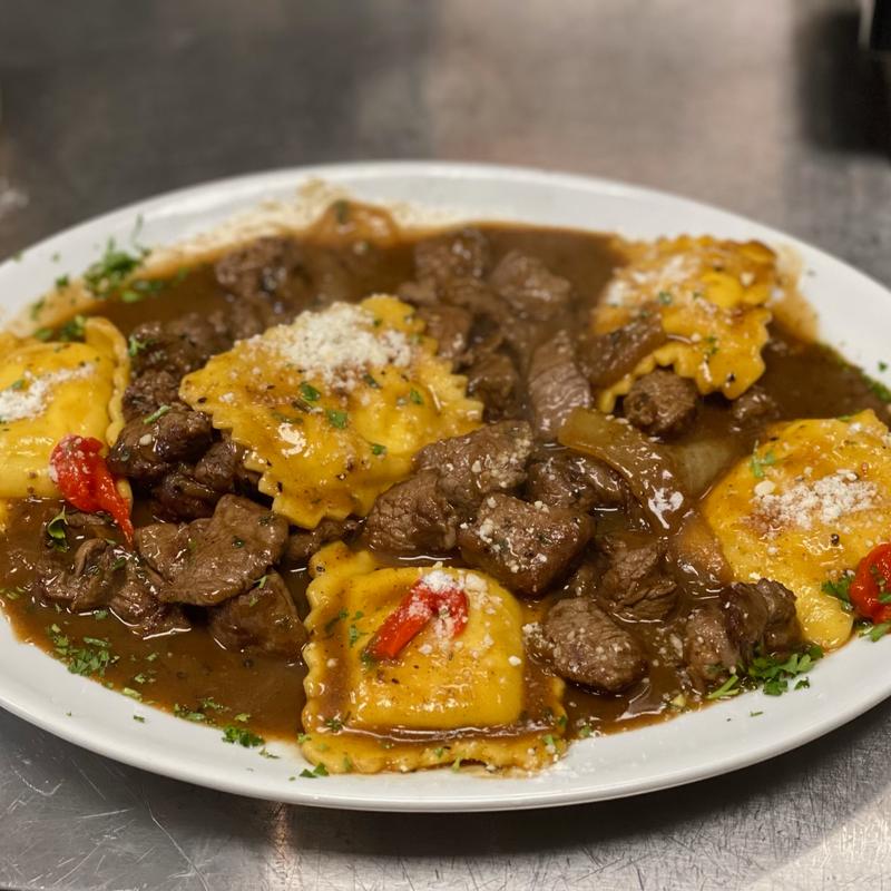 Filet Tips Marsala w/Ravioli photo