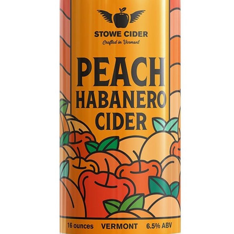 Stowe Peach Habanero Cider tall boy can photo