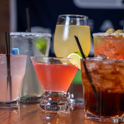 An assortment of cocktails.