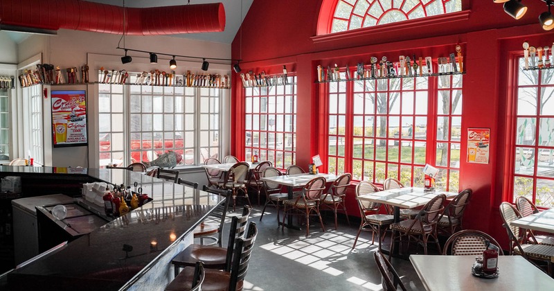 Dining area by the big windows