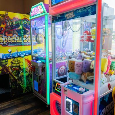 Interior, claw machines.
