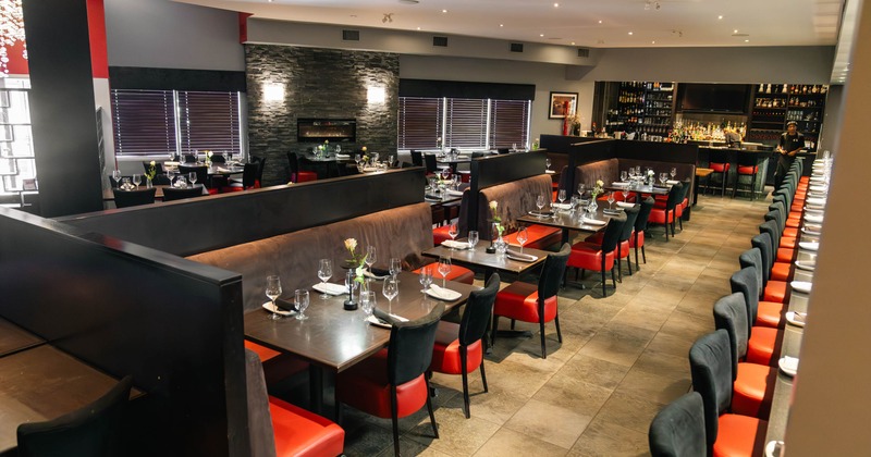 Dining area ready for guests