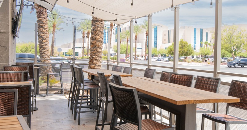 Exterior, patio seating space