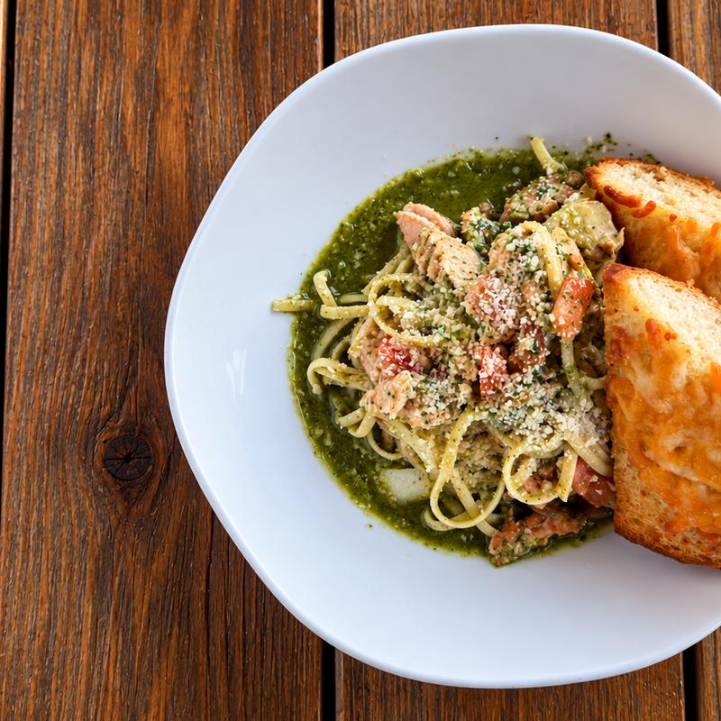 Salmon Pesto Pasta photo
