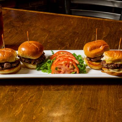 Served burger sliders.