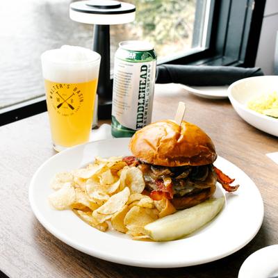 Basin burger, kettle chip.