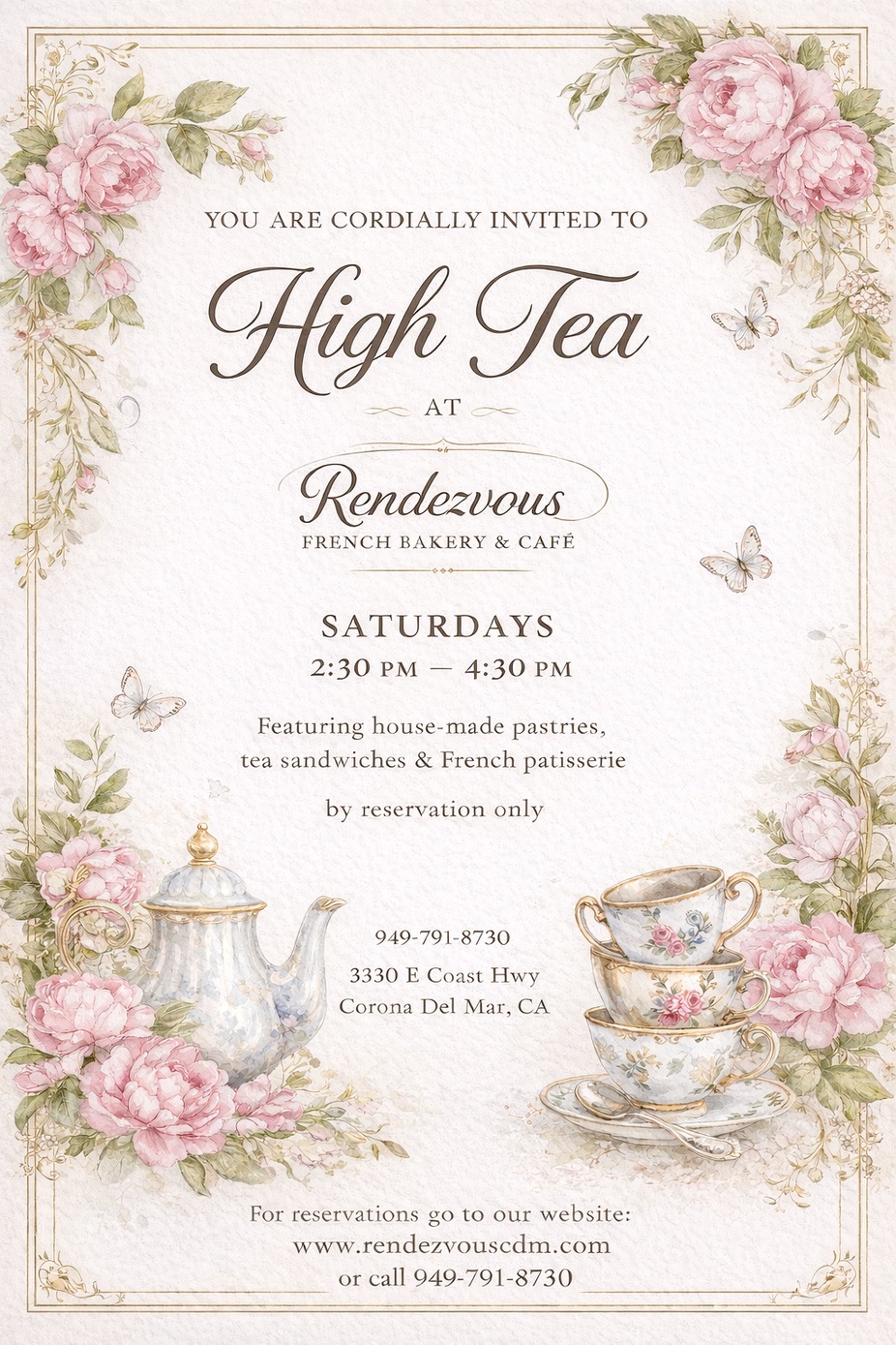 Afternoon High Tea - Each Saturday event photo