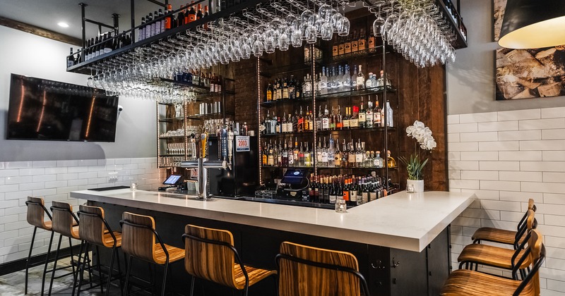 Restaurant interior, bar area