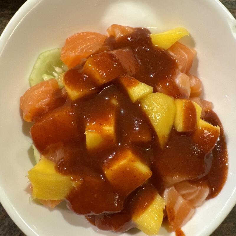 Salmon Mango Kimchee Salad photo