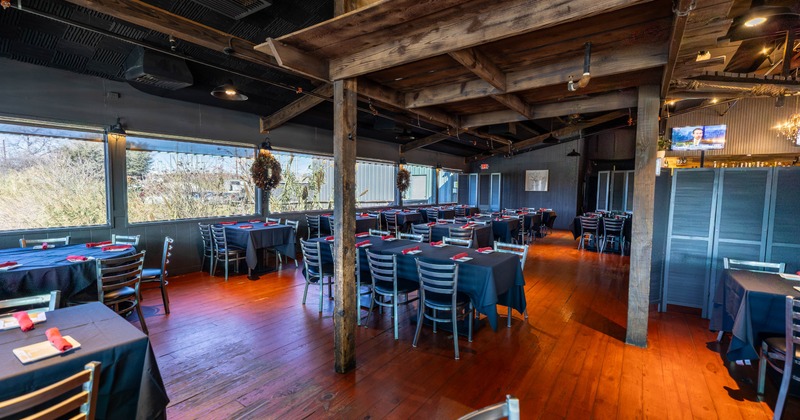 Interior, seating area waiting for the guests