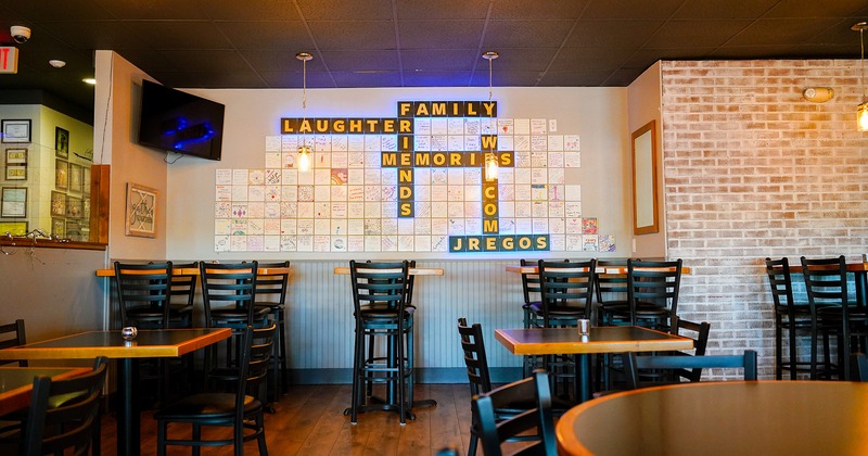 Interior space, seating area