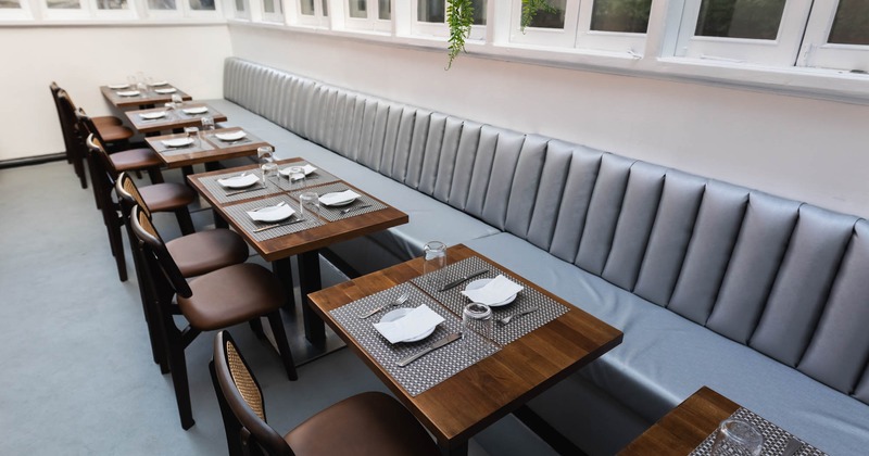 Interior tables ready for guests