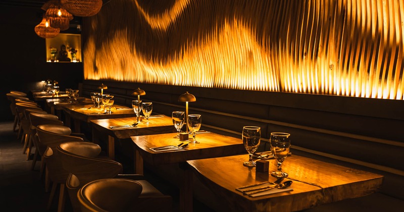 Dining tables ready for guests