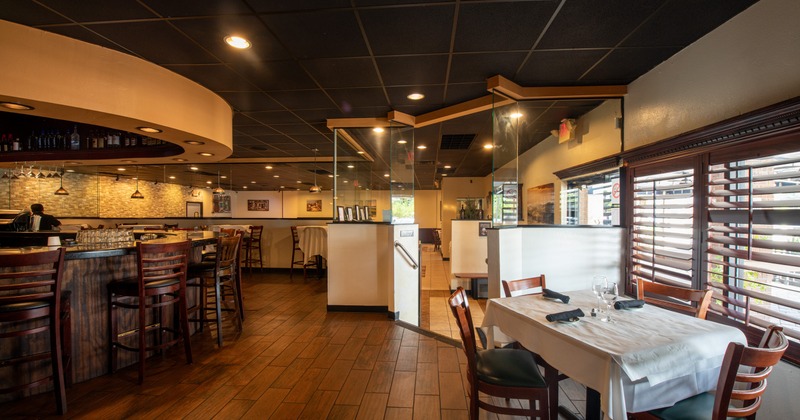 Interior, bar and seating area