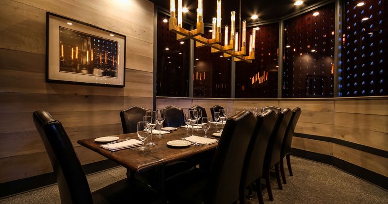 Table for eight ready for guests