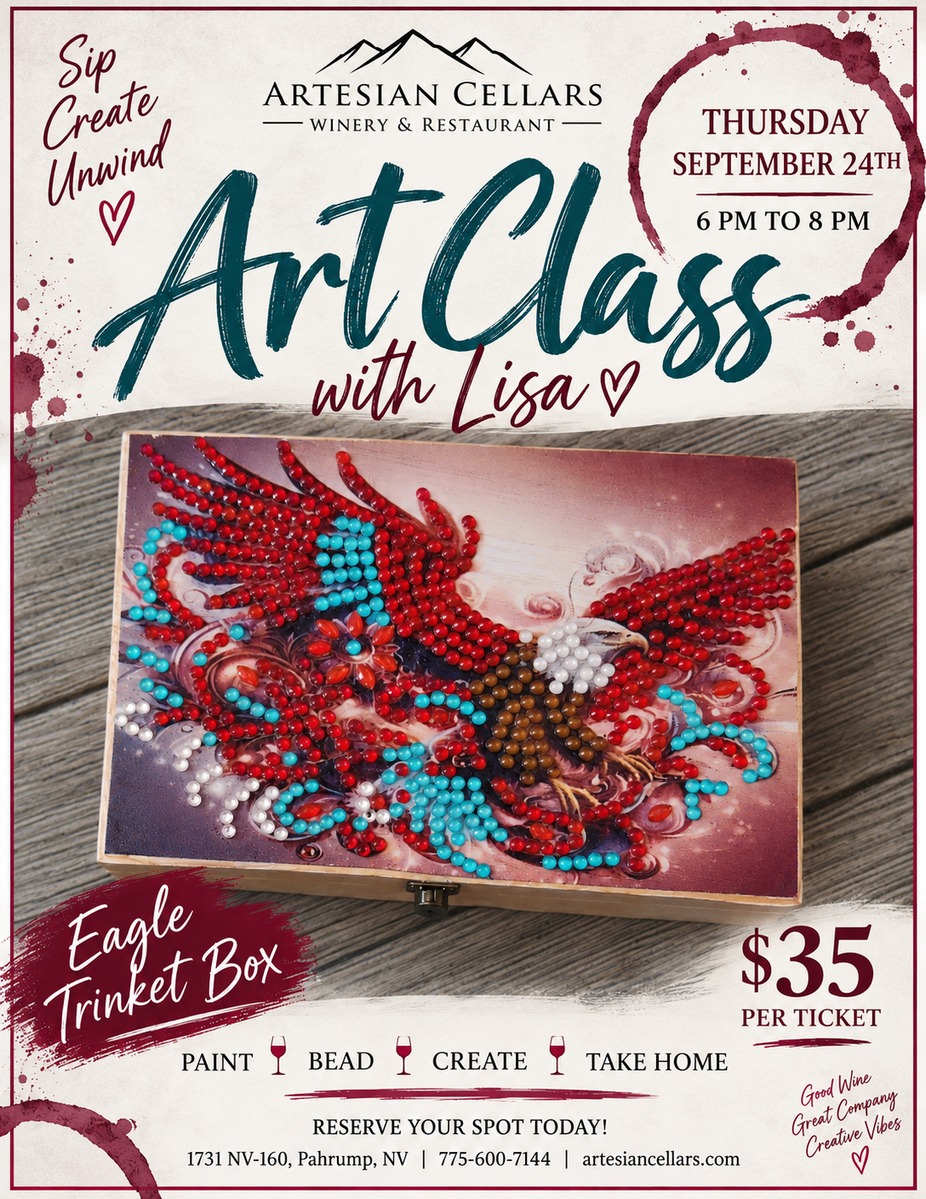 Art Class with Lisa: Create Your Own Eagle Trinket Box! event photo