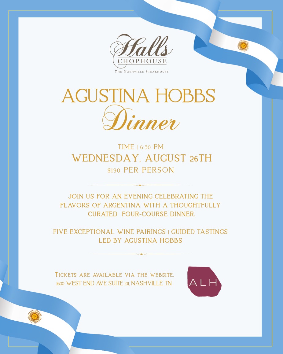 Agustino Hobbs Wine Pairing Dinner event photo