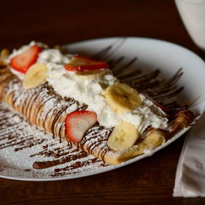 Strawberry Banana Crepe.