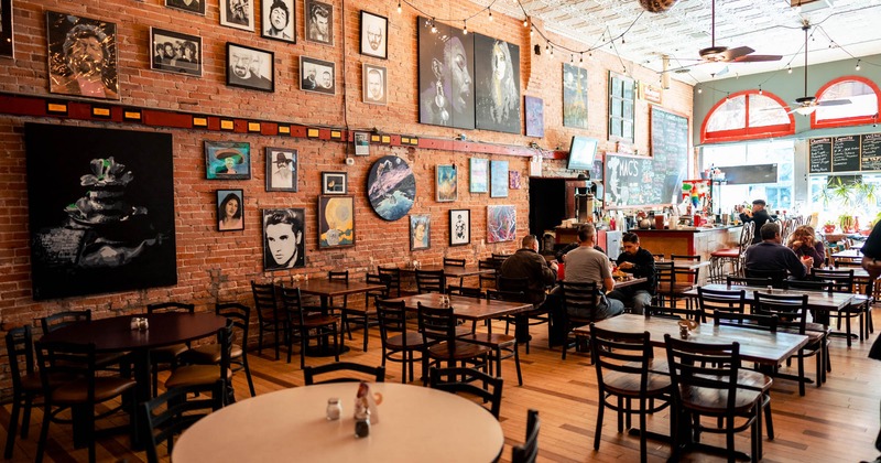 Interior, tables and chairs