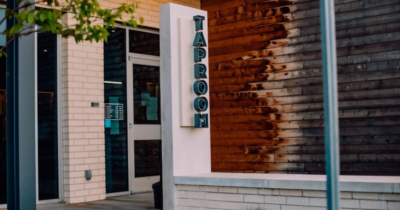 Exterior, taproom signage