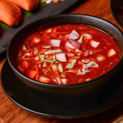 Pozole dish.