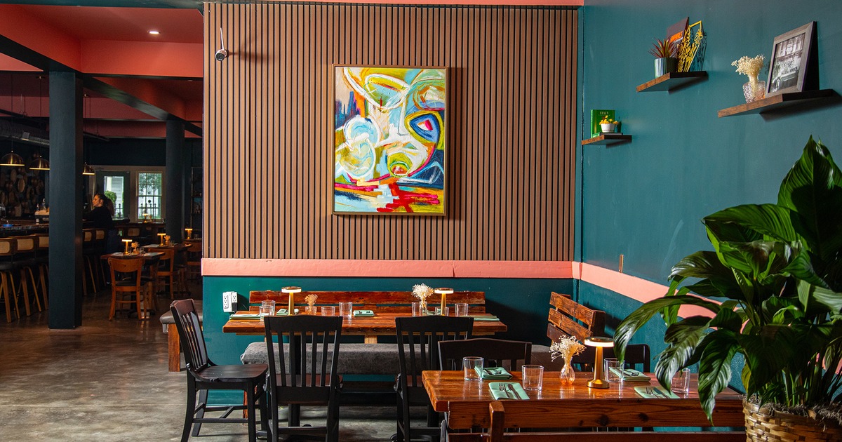 Nicely done interior dining area