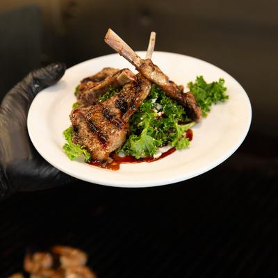 Grilled Lamb Lollipops.