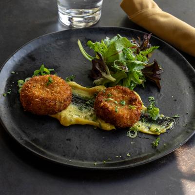 Crab Cakes w  Phuket Curry Sauce.