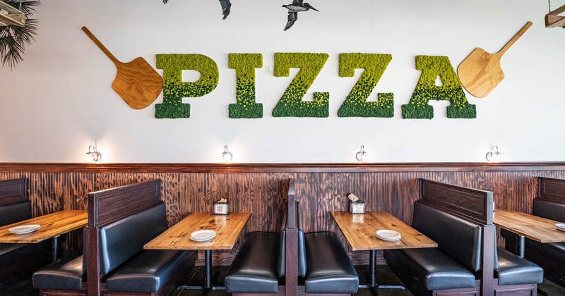 Dining booths, wall decoration