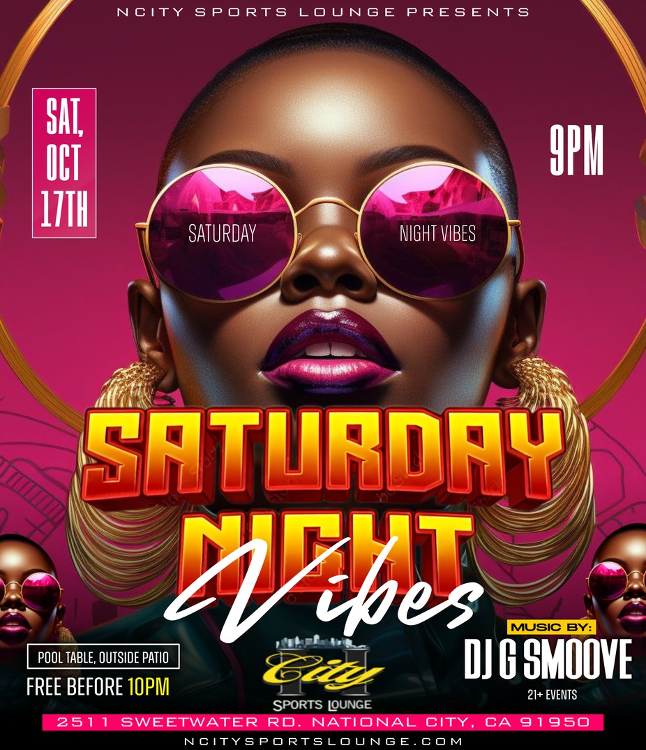 SATURDAY NIGHT VIBES MUSIC BY DJ G SMOOVE!!! event photo