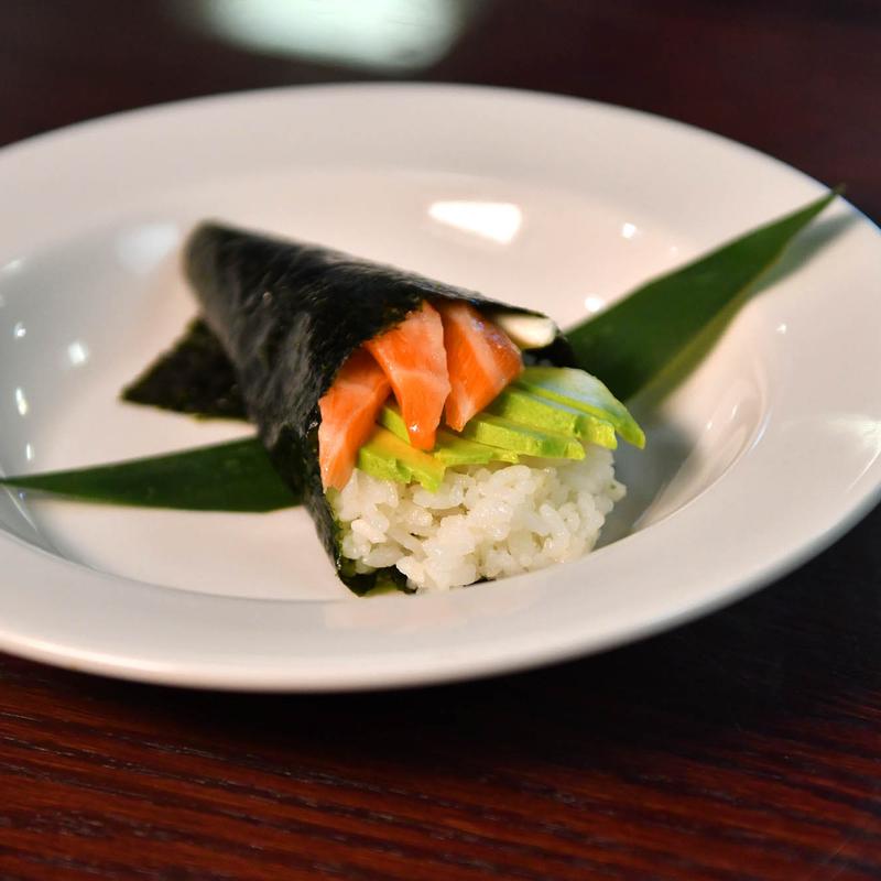 menu item 9 of 11, Salmon Hand Roll