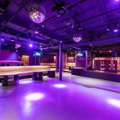 Dance floor with strobe light