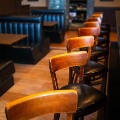 Interior seating area.