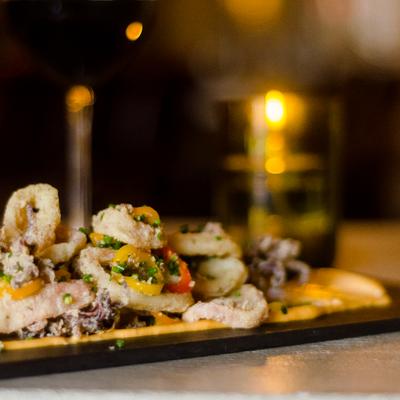 Fried calamari platter.