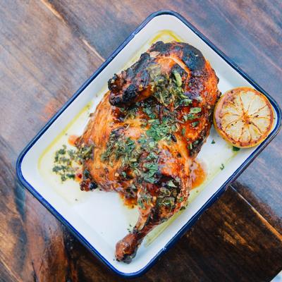 Charcoal Grilled Chicken.