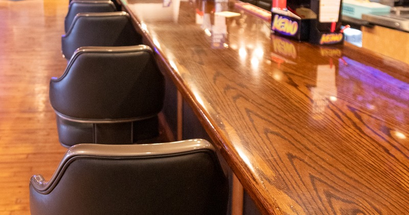 Bar, chairs, side look