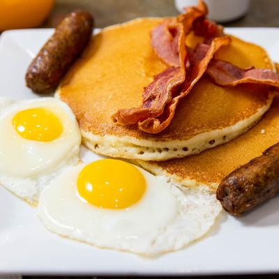 Short Stack with Eggs and Meat