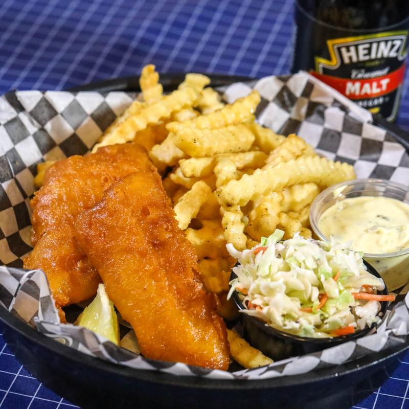 Beer Battered Cod, Fries and Slaw photo