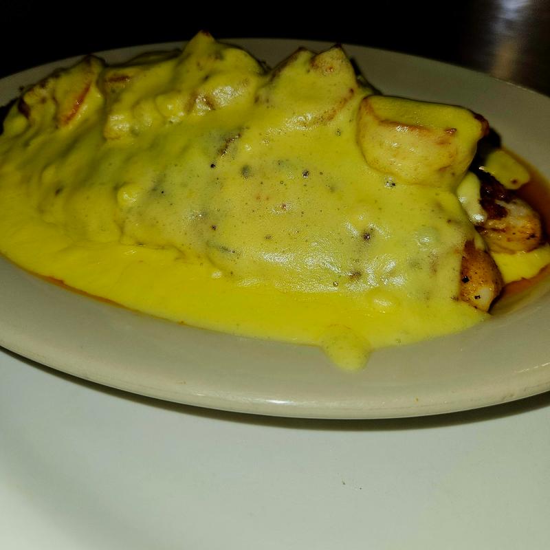 Baked Catfish & Shrimp Served with Crab Stuffing & Bearnaise Sauce photo