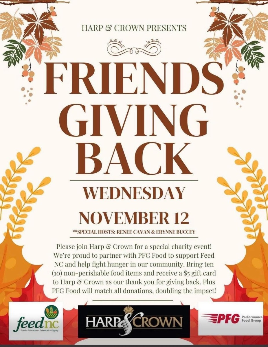 Friends Giving Back - Charity Event at Harp & Crown event photo