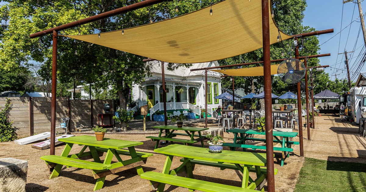 Exterior, picnic tables on the outside
