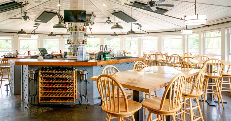 Interior, bar and dining area