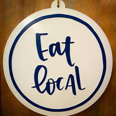 Eat Local sign.