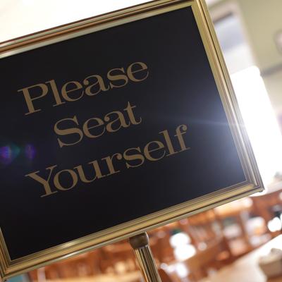 Seating sign.