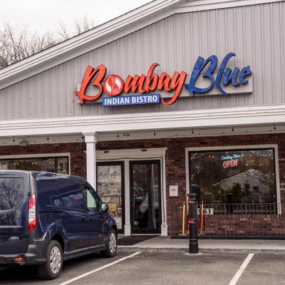The storefront of Bombay Blue.