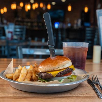 All American Burger and fries.