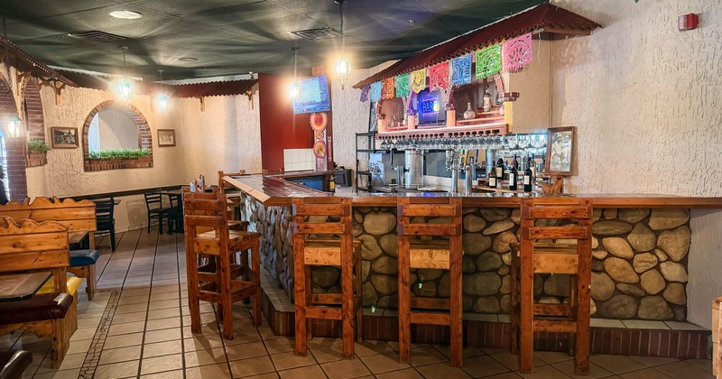 Interior, a bar with bar stools